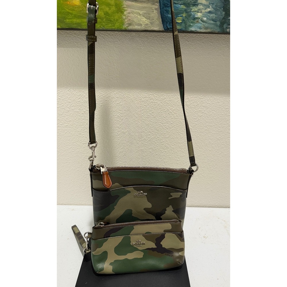 Coach Camo Crossbody Bag and Wristlet Set